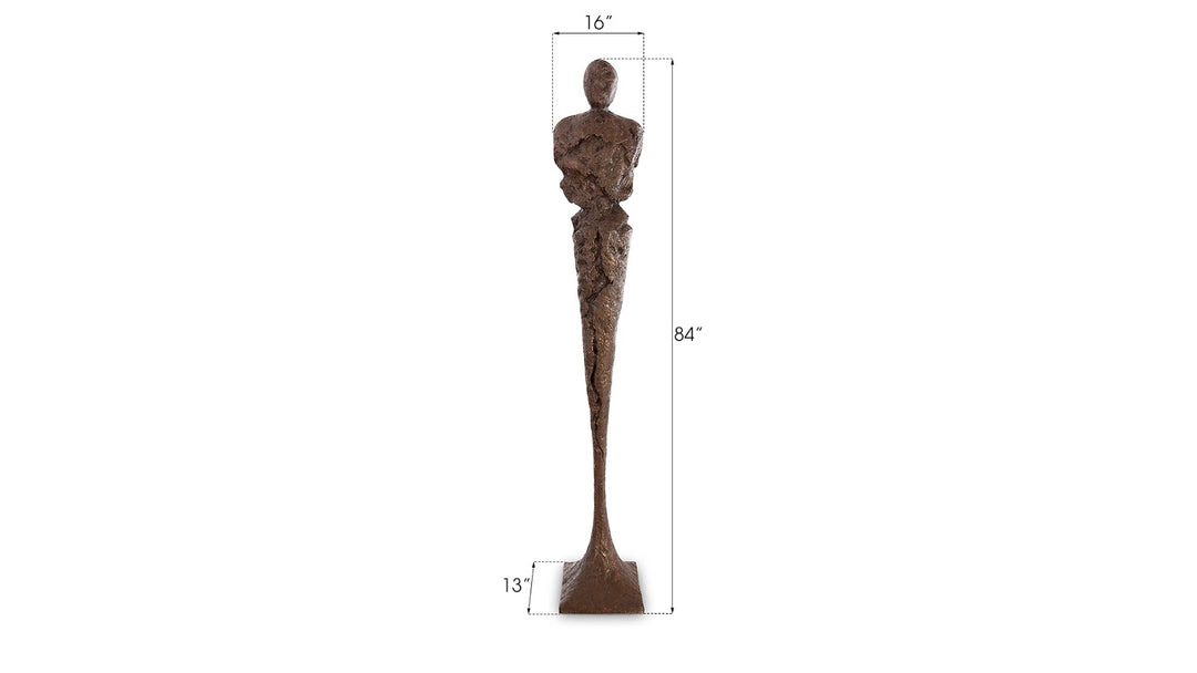 Tall Chiseled Male Sculpture, Resin, Bronze Finish - Phillips Collection - AmericanHomeFurniture