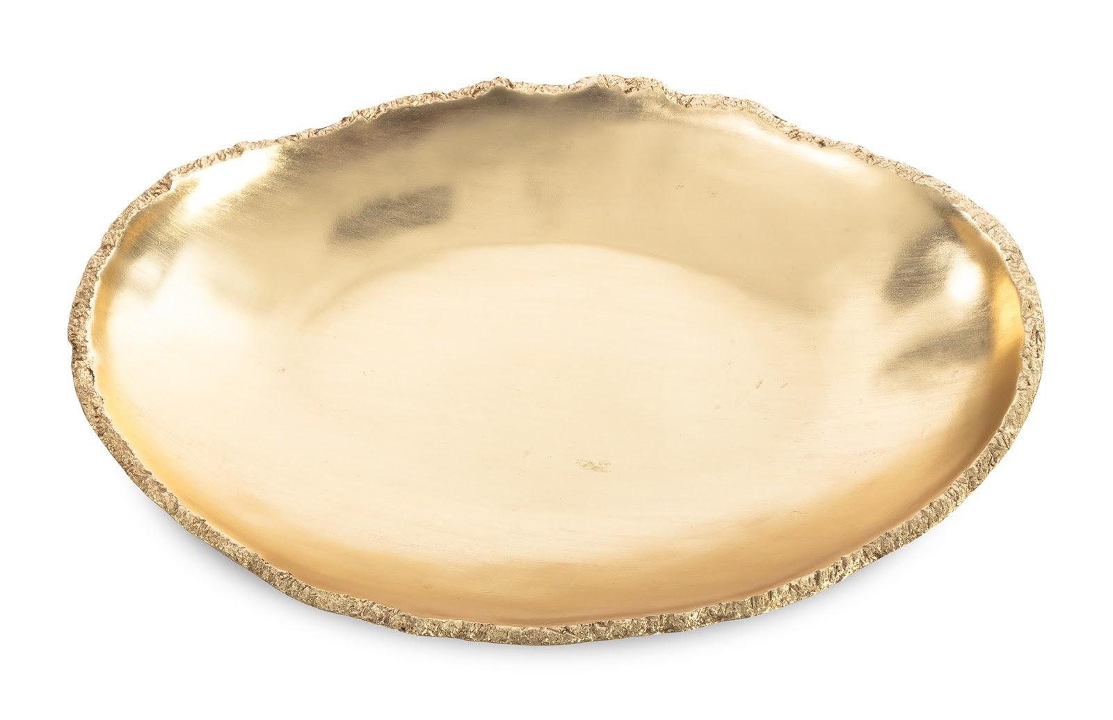 Phillips Collection Broken Egg Bowl, White and Gold Leaf, Extra Large DECORATIVE TRAYS, PLATES, + BOWLS