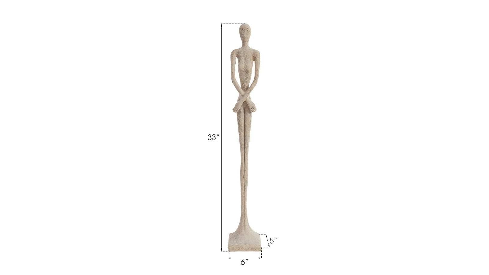 Phillips Collection Lottie Sculpture, Small, Resin, Roman Stone DECORATIVE OBJECTS