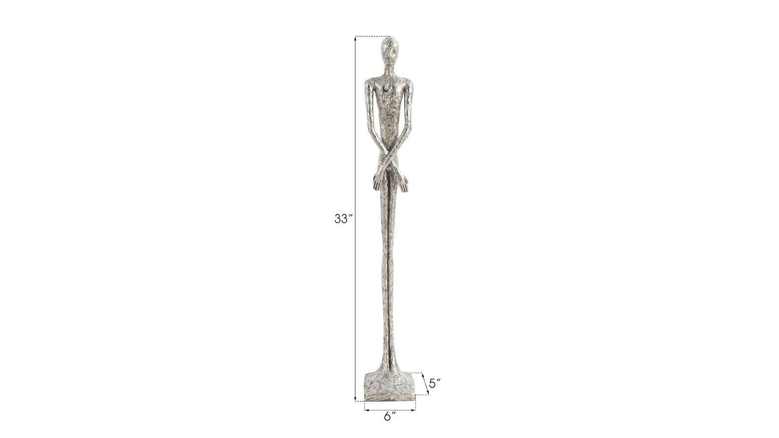 Phillips Collection Lloyd Sculpture, Small, Resin, Silver Leaf DECORATIVE OBJECTS