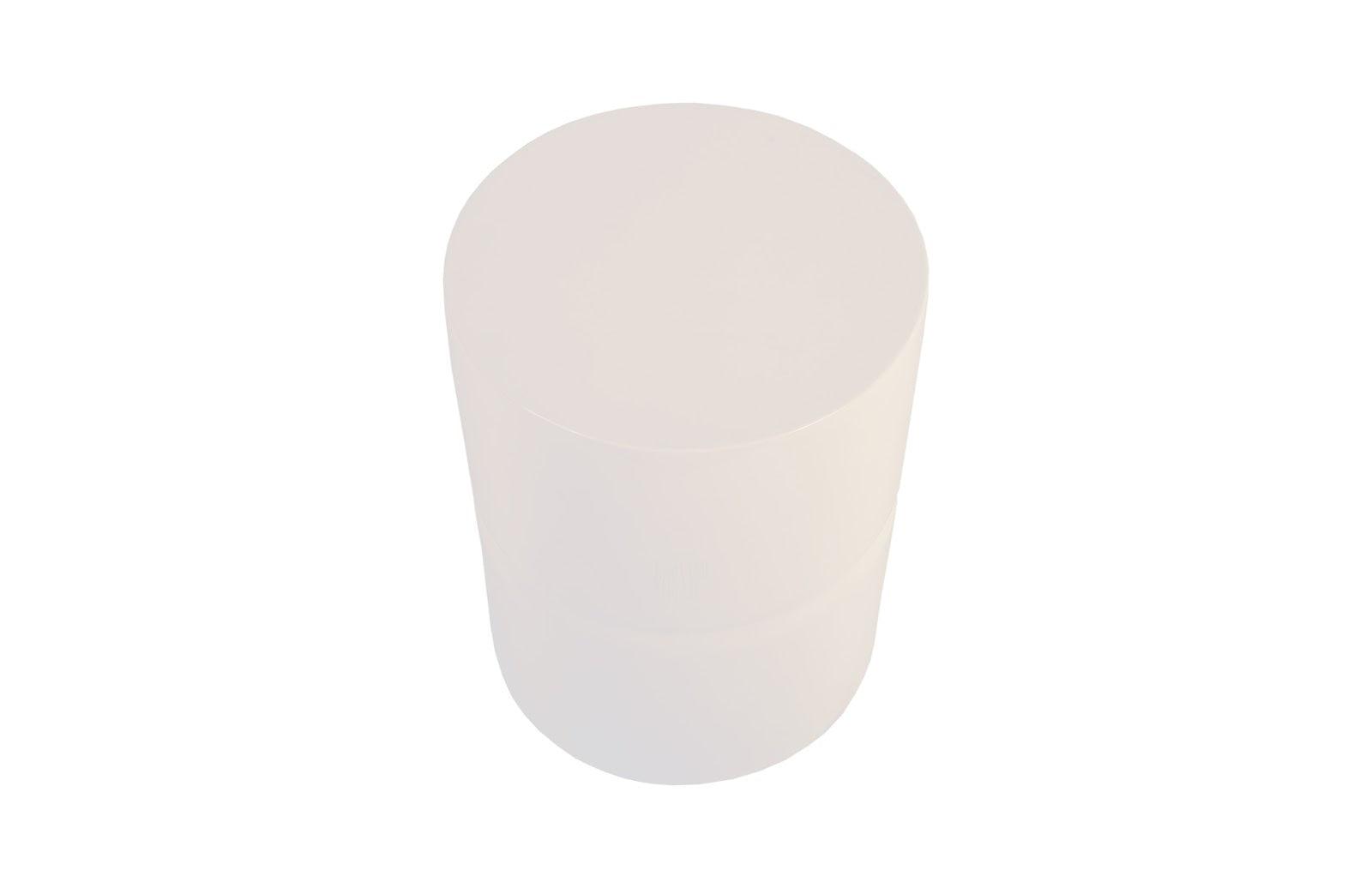 Phillips Collection Stacked Stool, Gel Coat White OTTOMANS, POUFS, + STOOLS