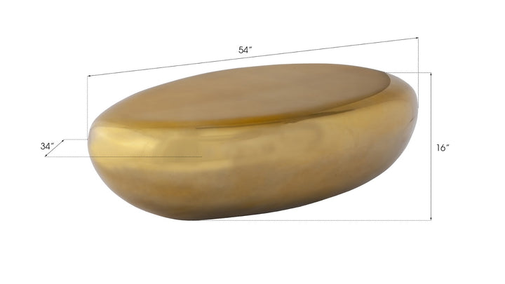 River Stone Coffee Table, Large, Liquid Gold - Phillips Collection - AmericanHomeFurniture