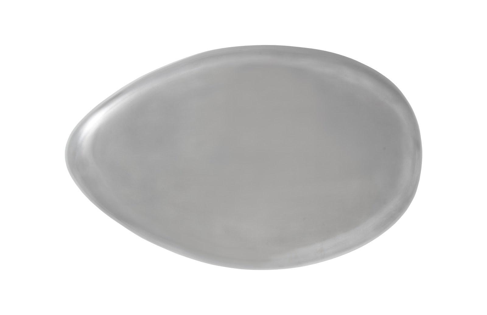Phillips Collection River Stone Coffee Table, Small, Resin, Polished Aluminum Finish COFFEE TABLES