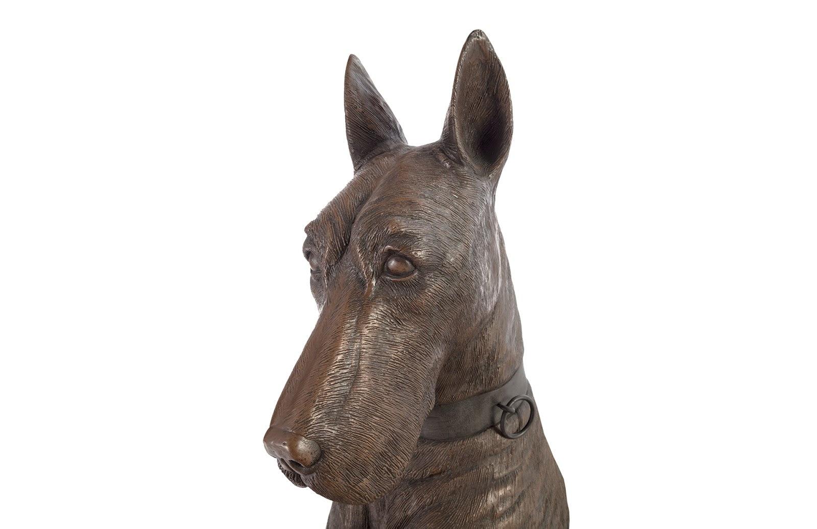 Great Dane Bronze Right Sculpture - Thumbnail 2