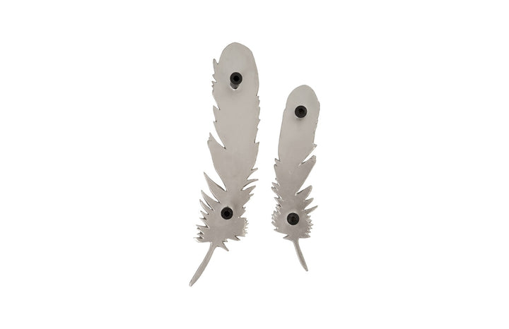 Feathers Wall Art, Small, Silver Leaf, Set of 2 - Phillips Collection - AmericanHomeFurniture