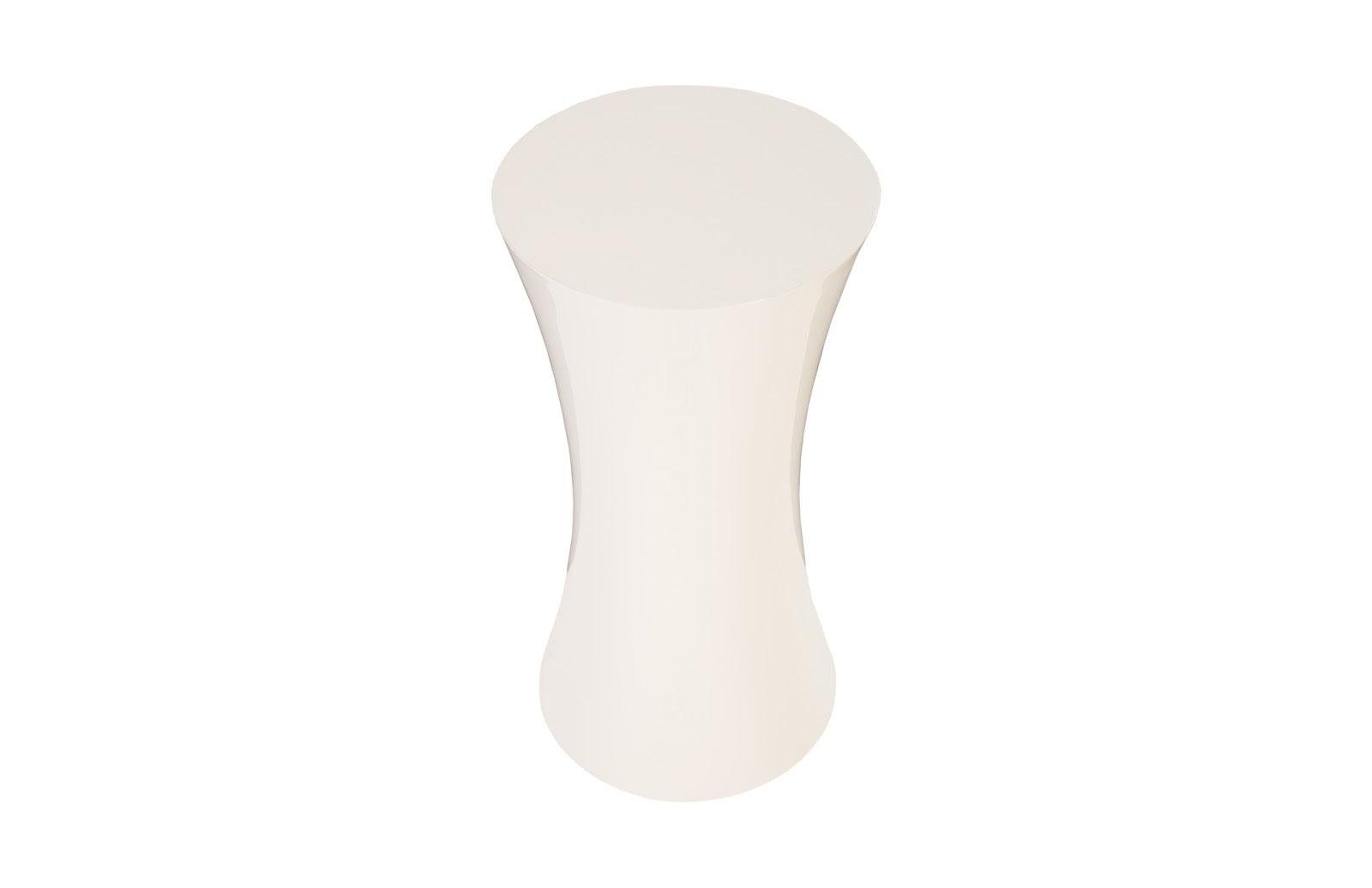 Phillips Collection Ave Pedestal, Gel Coat White ACCENT TABLES