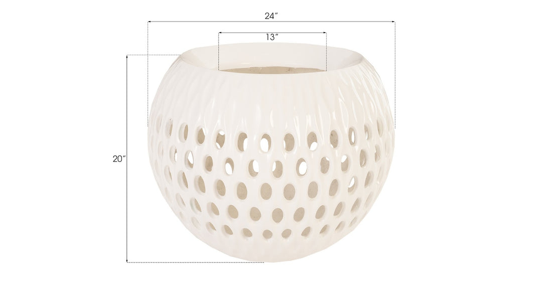 Breathe Planter, Gel Coat White - Phillips Collection - AmericanHomeFurniture