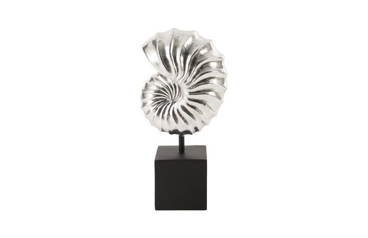 Nautilus Shell on Base, Silver Leaf - Phillips Collection - AmericanHomeFurniture