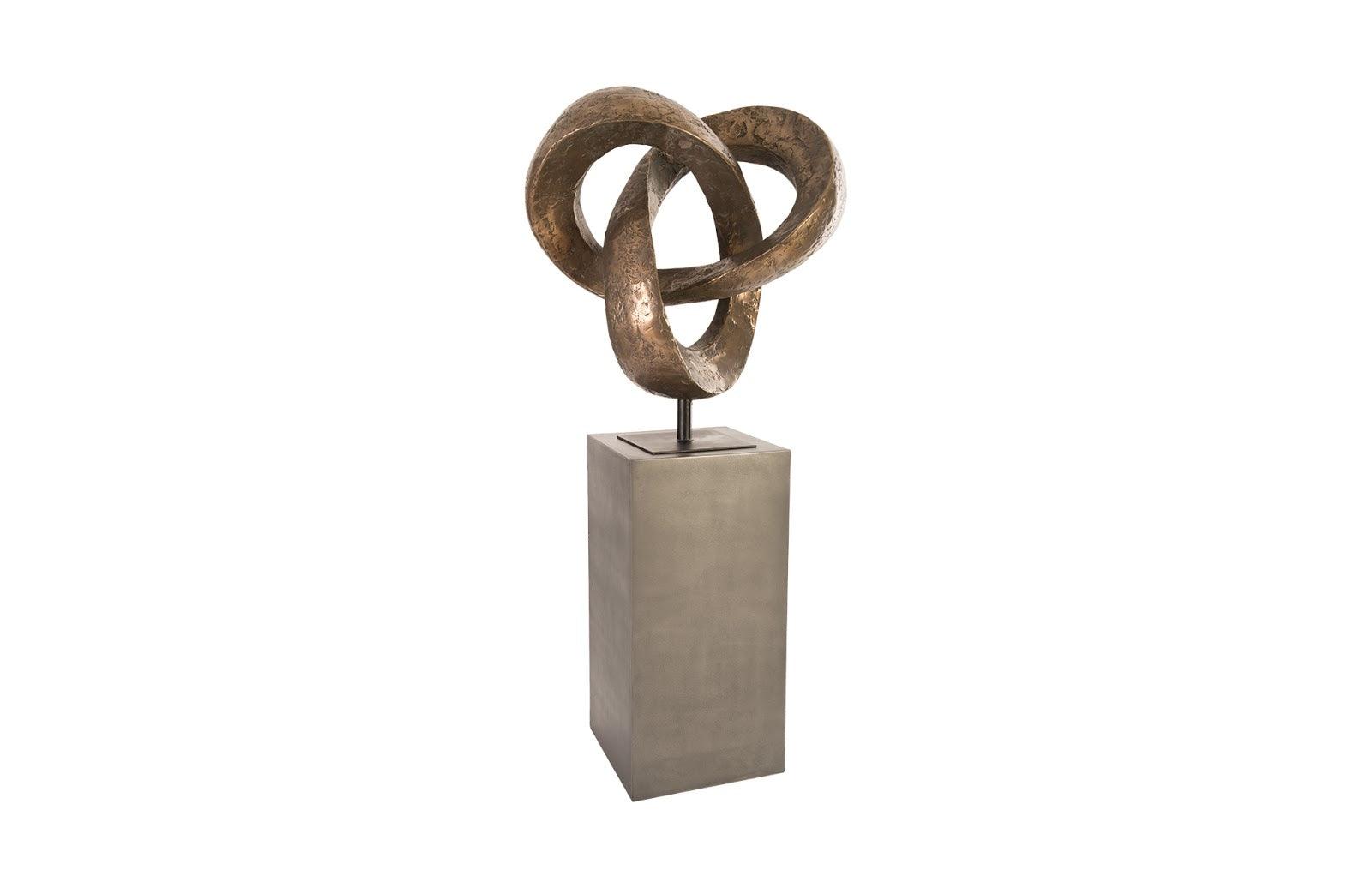 Phillips Collection Trifoil Sculpture, Bronze DECORATIVE OBJECTS
