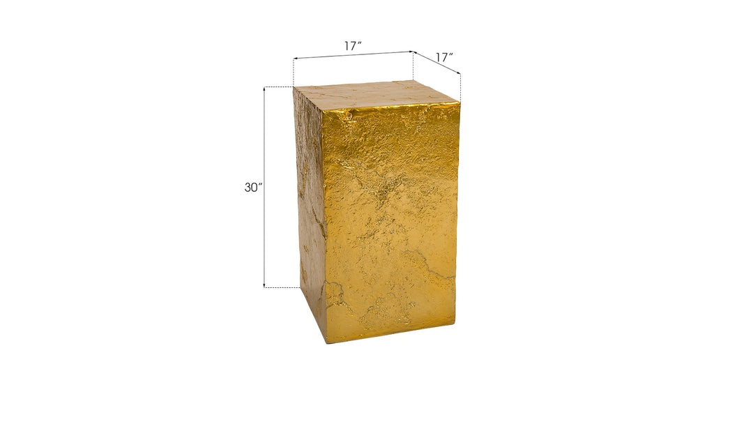 Slate Pedestal, Medium, Liquid Gold - Phillips Collection - AmericanHomeFurniture