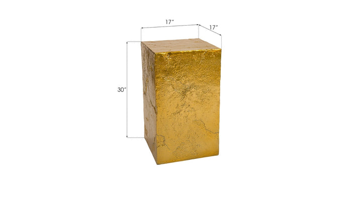 Slate Pedestal, Medium, Liquid Gold - Phillips Collection - AmericanHomeFurniture