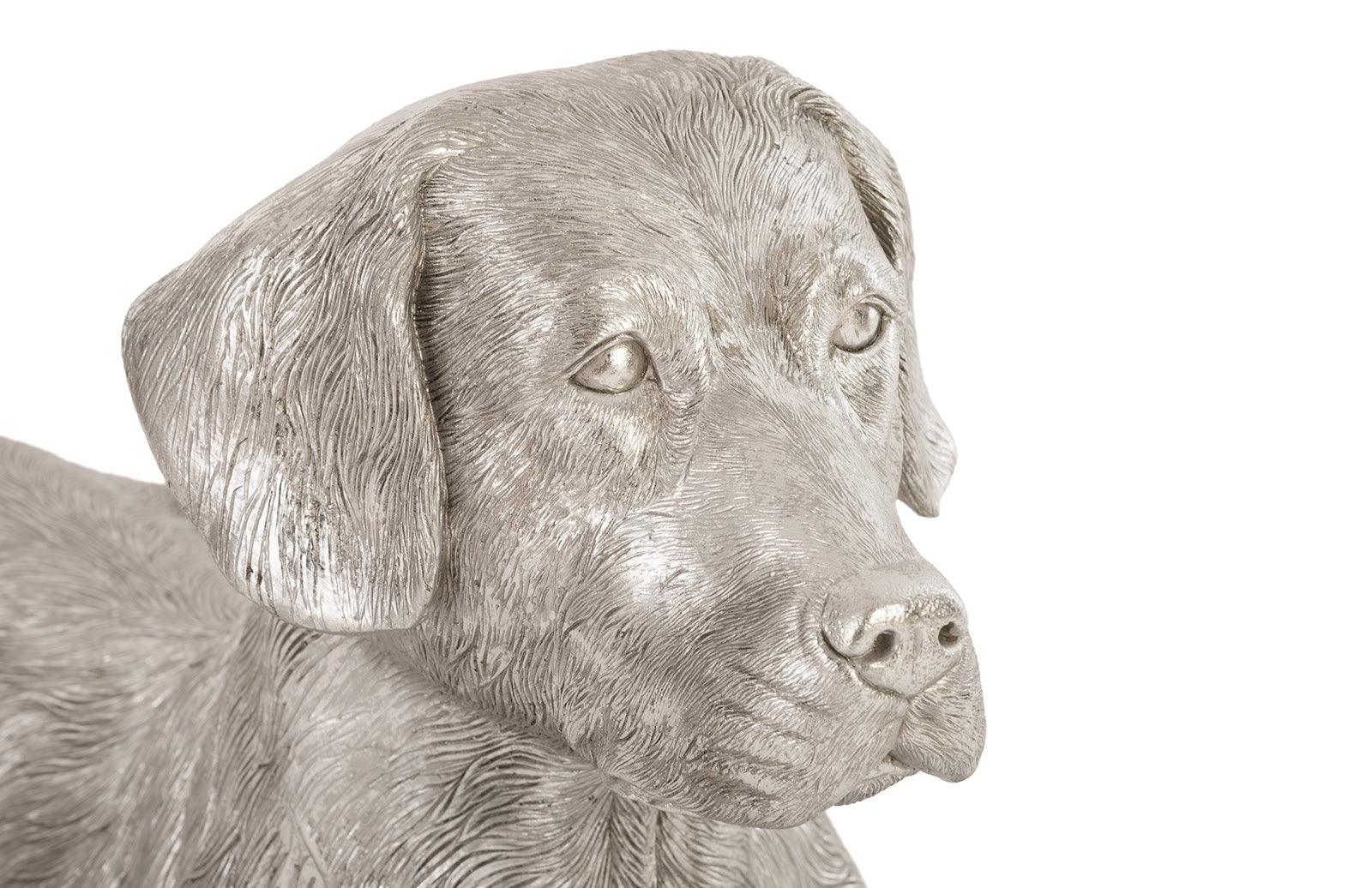 Phillips Collection Labrador, Laying, Silver Leaf DECORATIVE OBJECTS