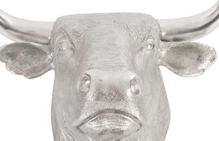 Spanish Fighting Bull Wall Art, Resin, Silver Leaf - Phillips Collection - AmericanHomeFurniture