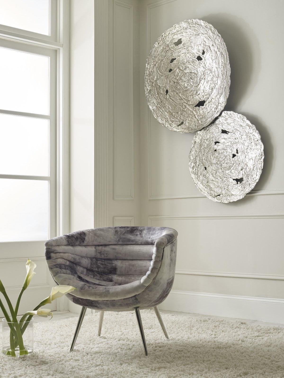 Phillips Collection Molten Wall Disc, Medium, Silver Leaf WALL ACCENTS