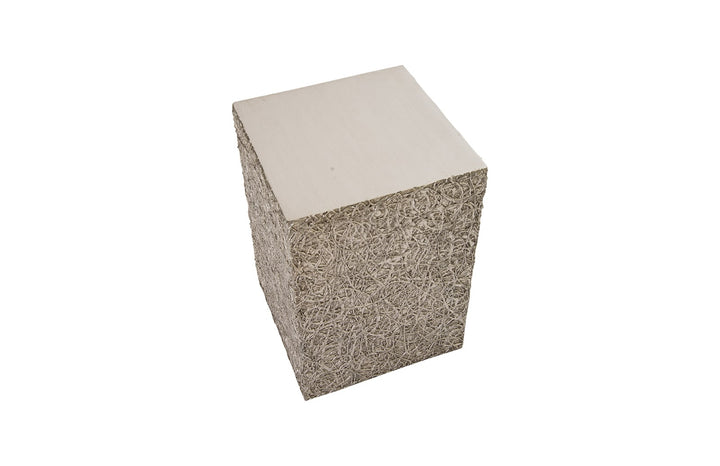 String Theory Pedestal, Silver Leaf, SM - Phillips Collection - AmericanHomeFurniture
