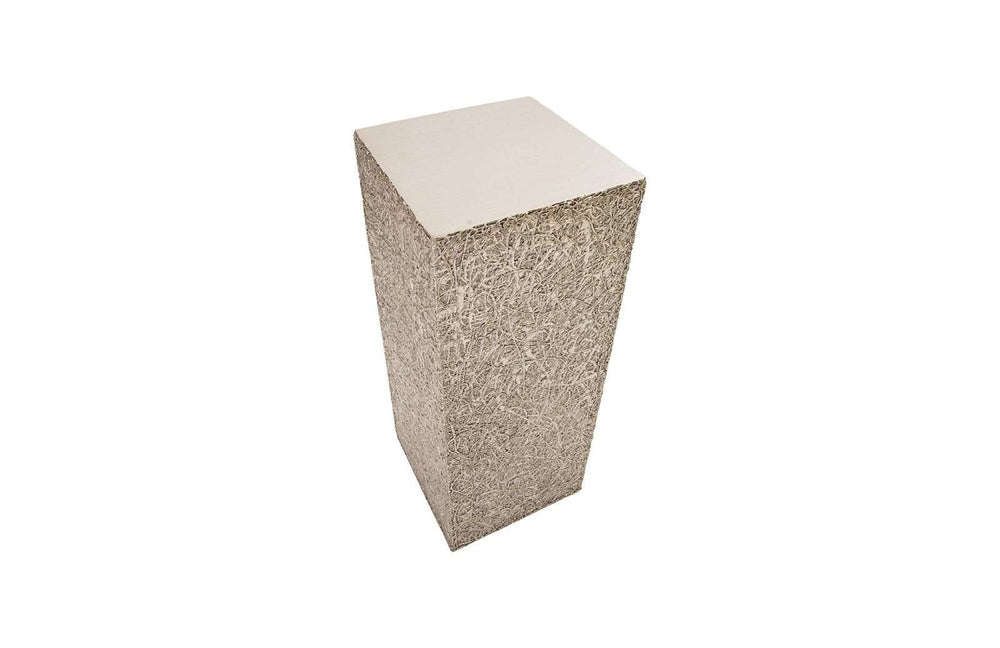 String Theory Pedestal, Silver Leaf, MD - Phillips Collection - AmericanHomeFurniture