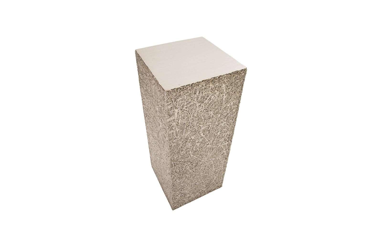 Phillips Collection String Theory Pedestal, Silver Leaf, MD ACCENT TABLES