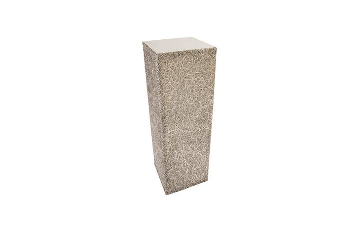 String Theory Pedestal, Silver Leaf, LG - Phillips Collection - AmericanHomeFurniture