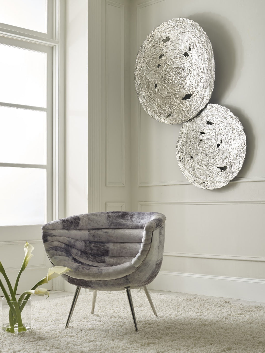 Molten Wall Disc, Large, Silver Leaf - Phillips Collection - AmericanHomeFurniture
