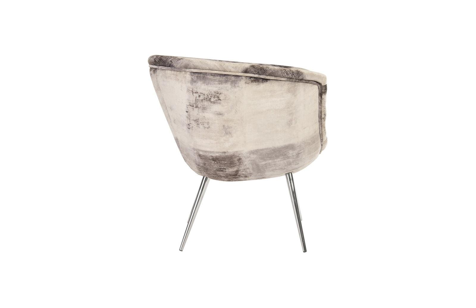Phillips Collection Nouveau Club Chair, Mist Gray, Stainless Steel Legs ACCENT + LOUNGE CHAIRS