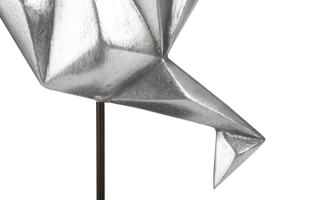 Origami Bird Table Top Sculpture, Silver Leaf - Phillips Collection - AmericanHomeFurniture