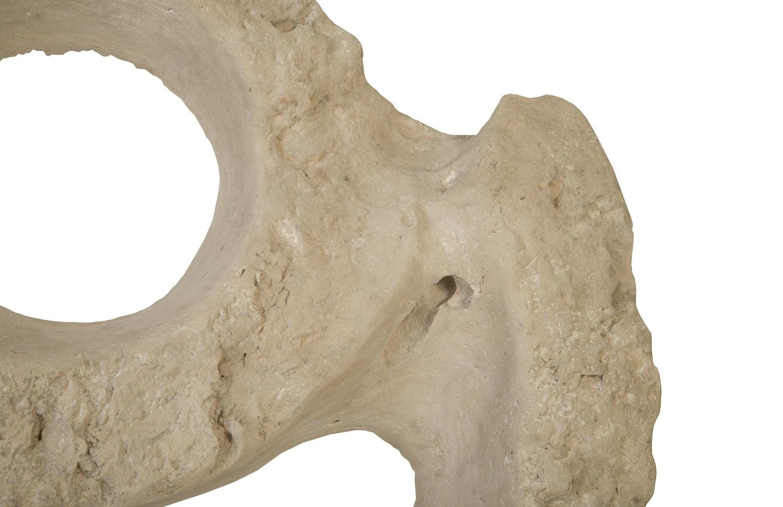 Phillips Collection Colossal Cast Stone Sculpture, Double Hole, Roman Stone DECORATIVE OBJECTS