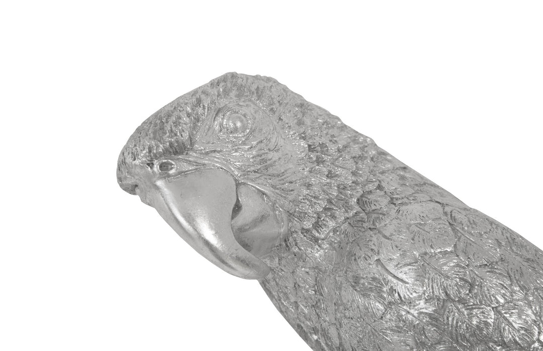 Parrot Looking Left Wall Art, Resin, Silver Leaf - Phillips Collection - AmericanHomeFurniture