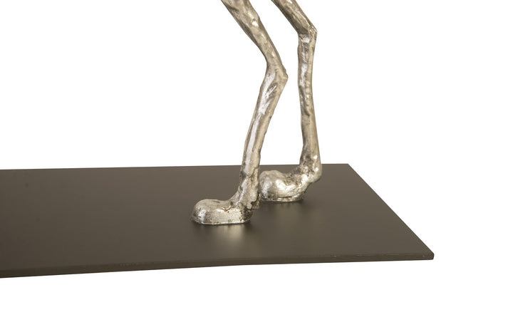 Greyhound on Black Metal Base, Silver Leaf - Phillips Collection - AmericanHomeFurniture