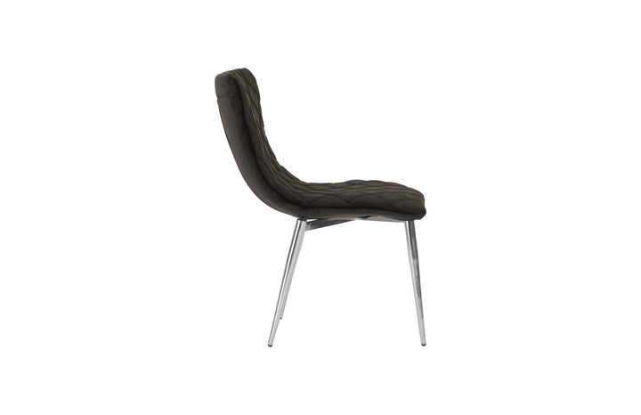 Cayman Dining Chair, Black, Stainless Steel Legs - Phillips Collection - AmericanHomeFurniture