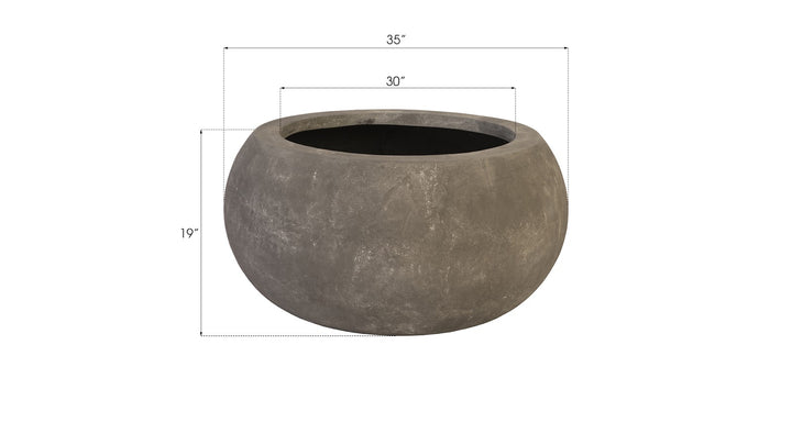 Elaine Planter, Large, Gray - Phillips Collection - AmericanHomeFurniture