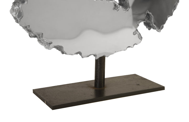 Lava Slice Sculpture on Stand, Resin, Stainless Steel - Phillips Collection - AmericanHomeFurniture