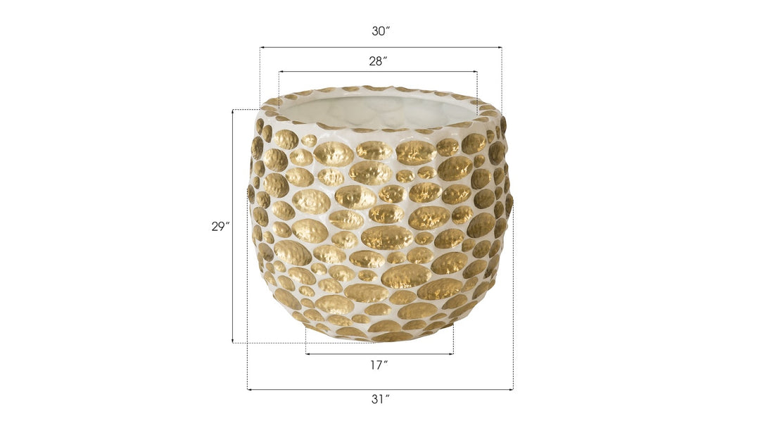 Bubbles Planter, Brass, White, LG - Phillips Collection - AmericanHomeFurniture