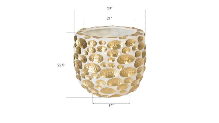 Bubbles Planter, Brass, White, SM - Phillips Collection - AmericanHomeFurniture