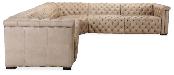 American Home Furniture | Hooker Furniture - Savion Grandier 5-Piece Power HR Sectional with2 Power Recline