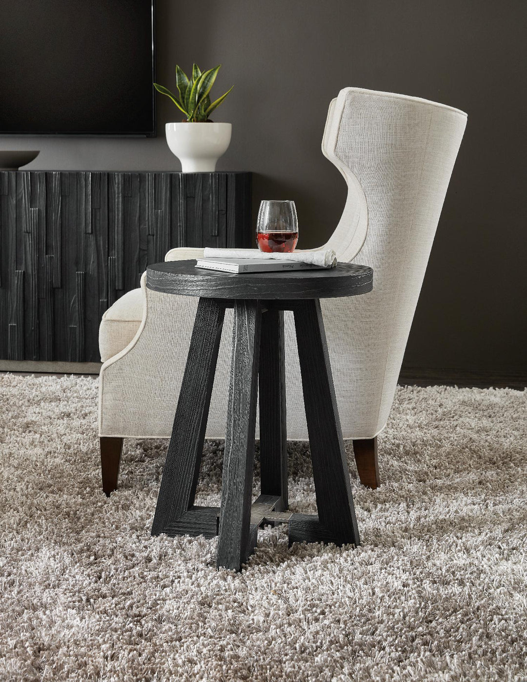 American Home Furniture | Hooker Furniture - Chapman Shou Sugi Ban Side Table