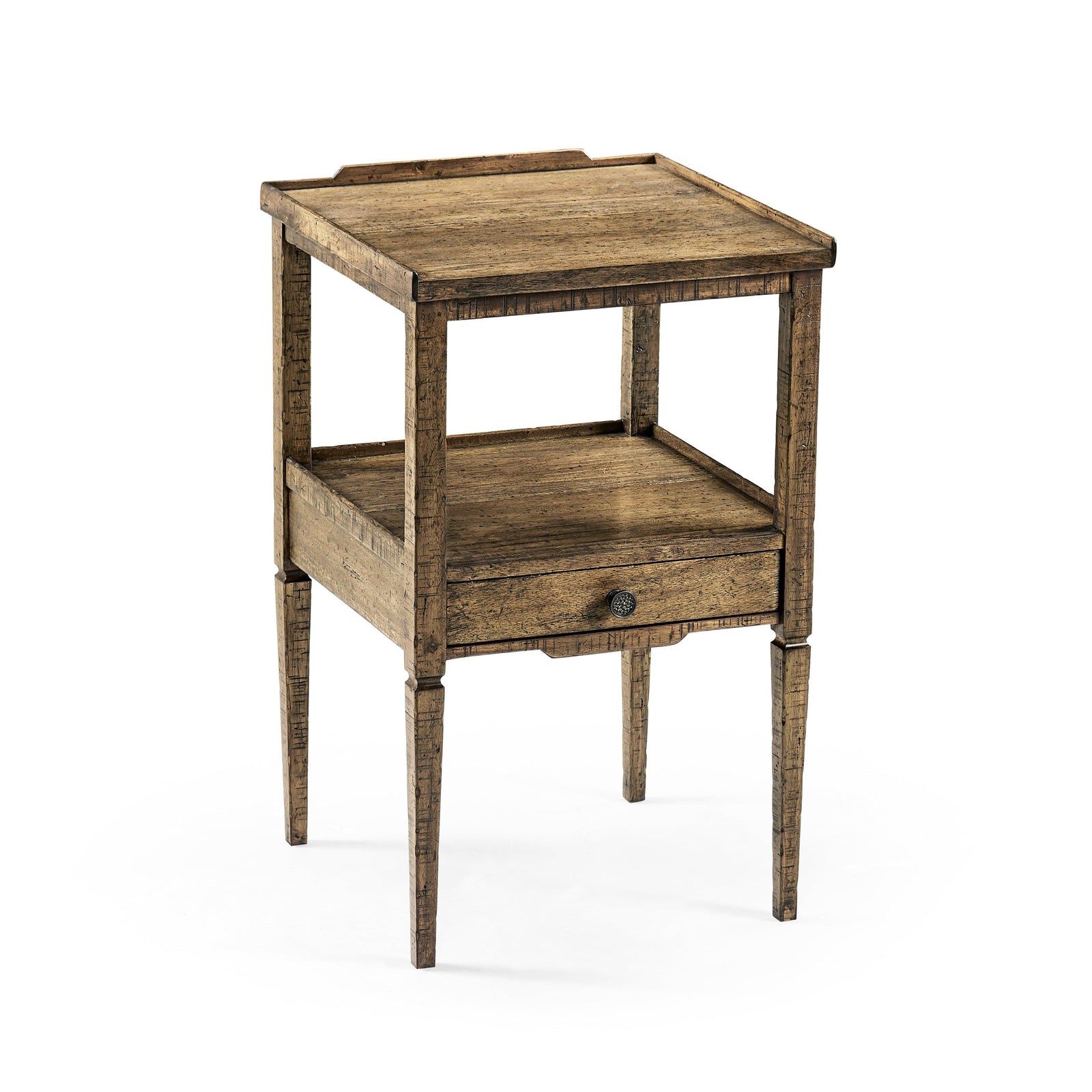 Jonathan Charles Casual Accents Medium Driftwood Square End Table ACCENT TABLES