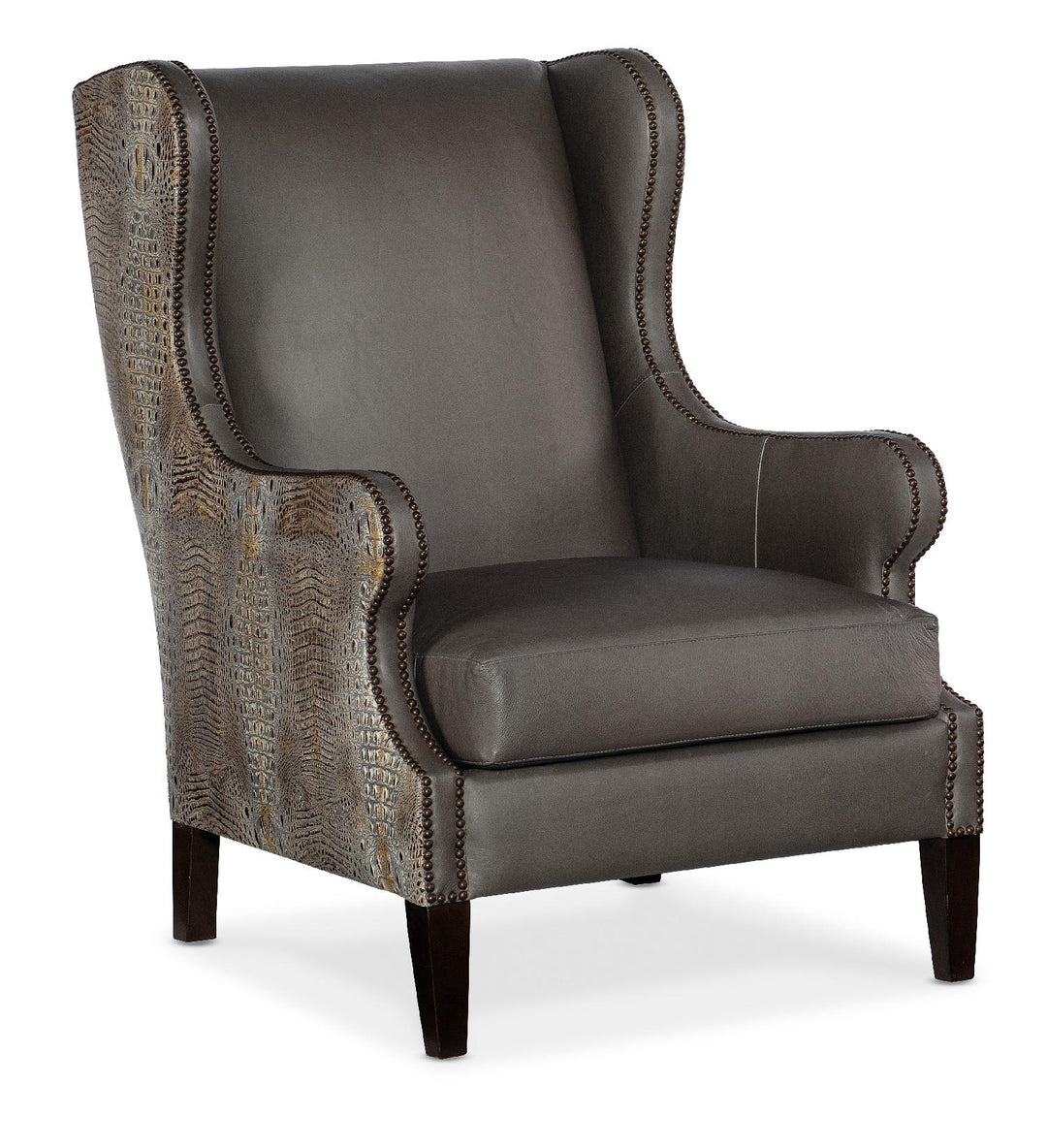 American Home Furniture | Hooker Furniture - Club Chair with Faux Croc