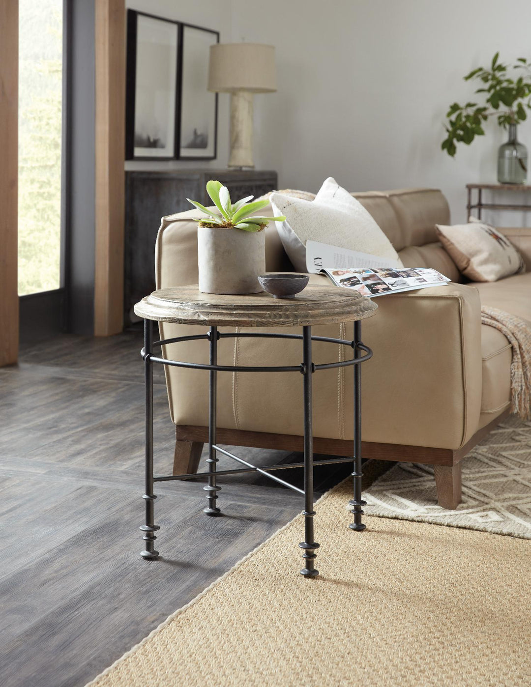 American Home Furniture | Hooker Furniture - La Grange Faison Round End Table