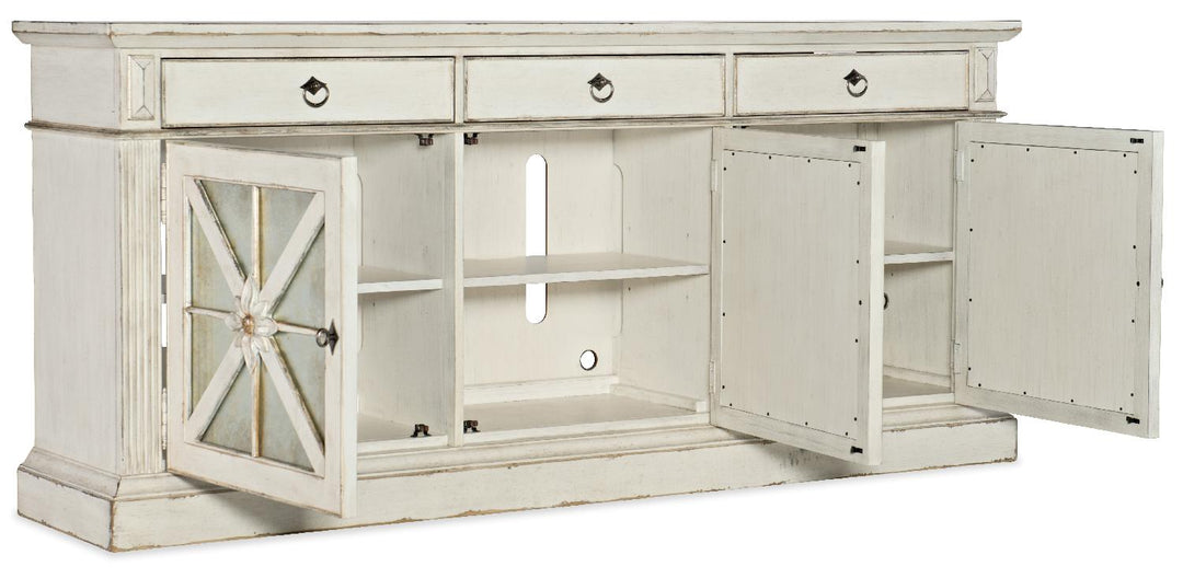 American Home Furniture | Hooker Furniture - Sanctuary Premier Console Entertainment Blanc