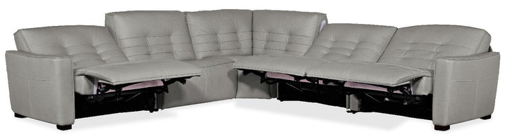 American Home Furniture | Hooker Furniture - Reaux 5-Piece Power Recline Sectional with3 Power Recliners