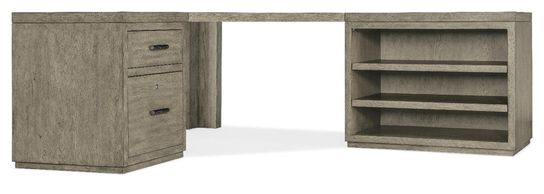 American Home Furniture | Hooker Furniture - Linville Falls Corner Desk with File and Open Desk Cabinet
