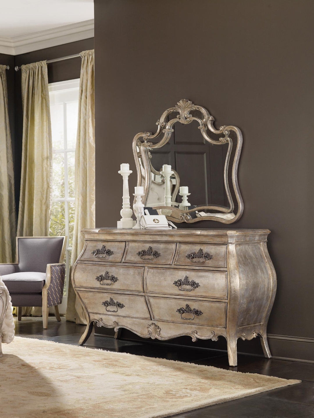 American Home Furniture | Hooker Furniture - Sanctuary Shaped Mirror