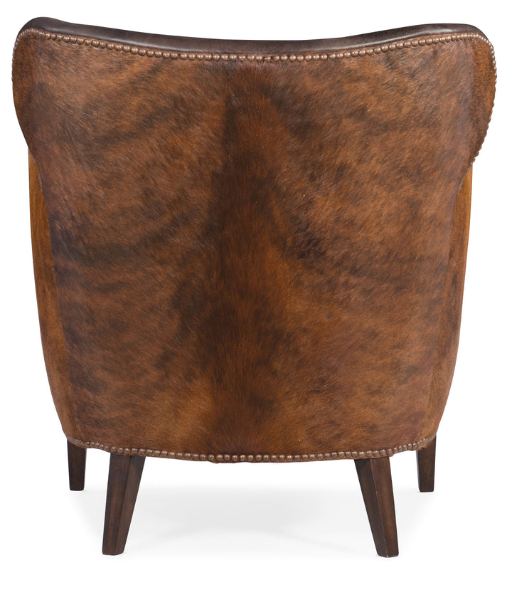 American Home Furniture | Hooker Furniture - Kato Leather Club Chair with Dark HOH