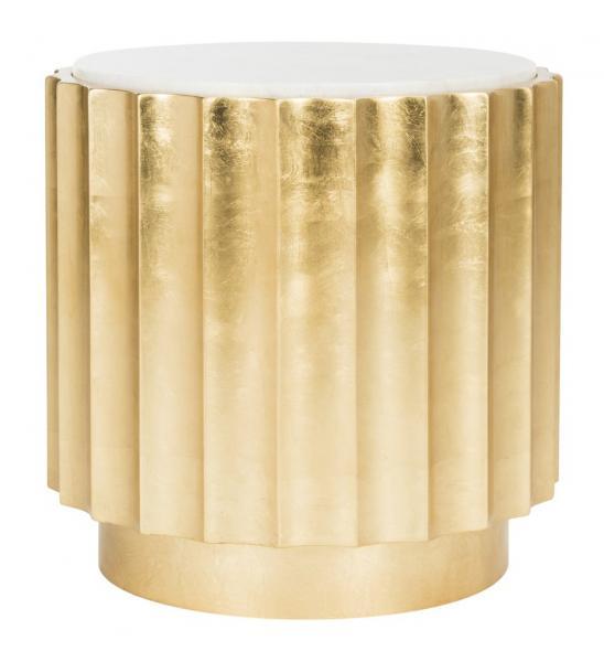 Safavieh Couture Elodie Gold Side Table ACCENT TABLES