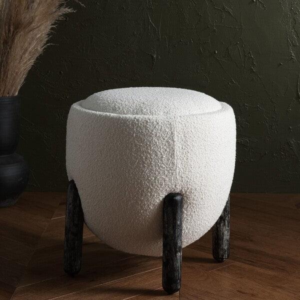 Safavieh Couture Clarabella Upholstered Ottoman OTTOMANS, POUFS, + STOOLS