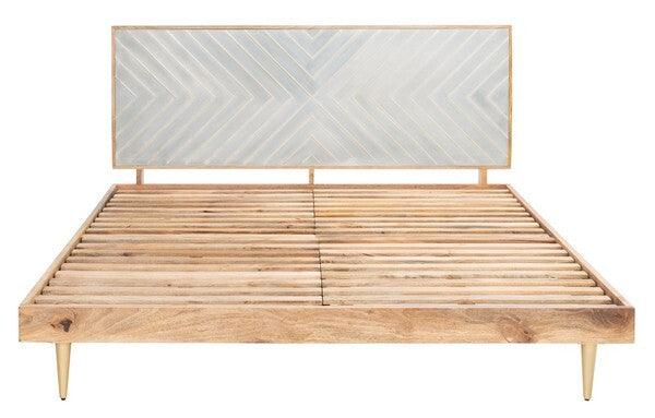 Safavieh Couture Leni Gold Inlayed Cement Bed BEDS