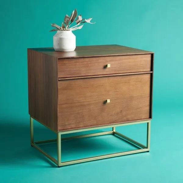 Safavieh Couture Adelyn 2 Drawer Nightstand NIGHTSTANDS