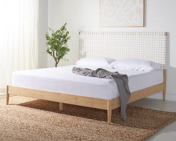 Safavieh Couture Cassity Leather Headboard Bed HEADBOARDS