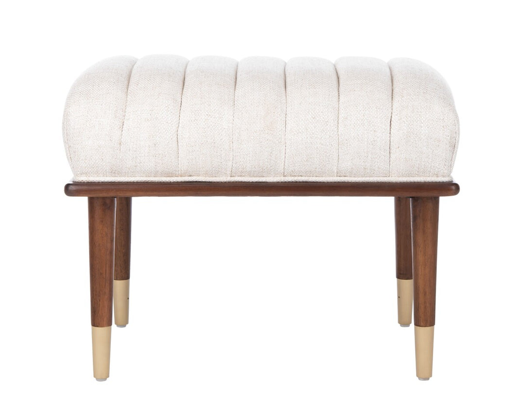 FLANNERY MID-CENTURY OTTOMAN - Safavieh - AmericanHomeFurniture