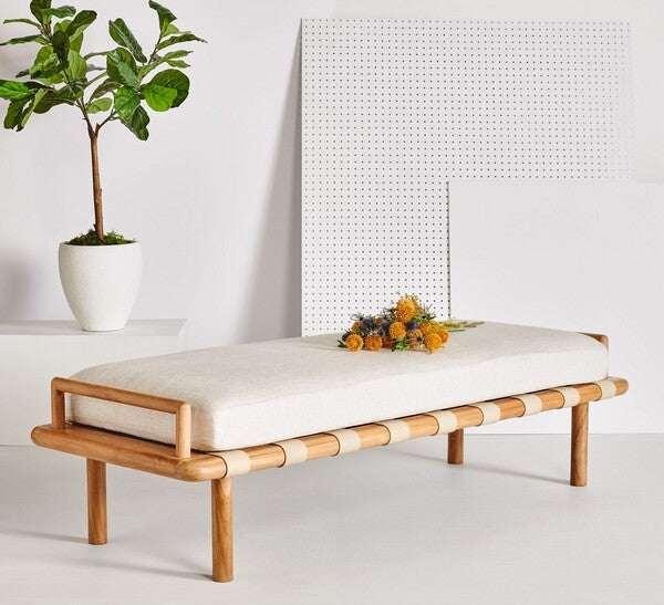 Safavieh Couture Constantine Teak Bench BENCHES